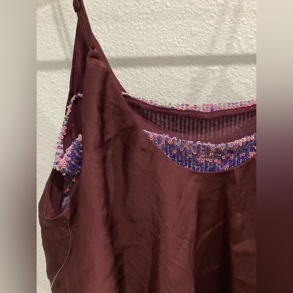 Intimately Free People Sequin Feminine Top Boho Turn It On Flowy Cami Fairy - Picture 2 of 7